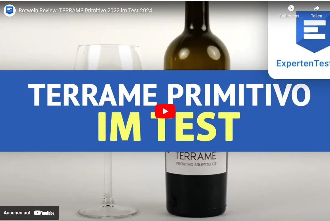 Video laden: Rotwein Test Terrame Primitivo Experten Testen